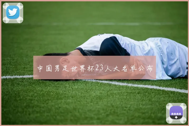 中国男足世界杯23人大名单公布