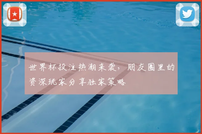 世界杯投注热潮来袭，朋友圈里的资深玩家分享独家策略